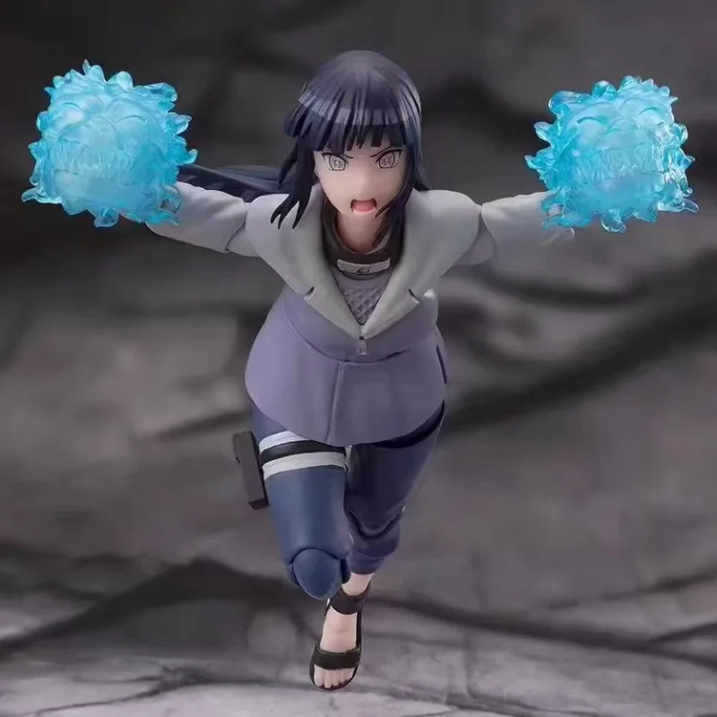 В наличии Bandai S.H.Figuarts SHF Naruto Shippuden Hinata Hyuga Virtuous Byakugan Аниме Фигурка Модель Коллекция игрушек Подарки