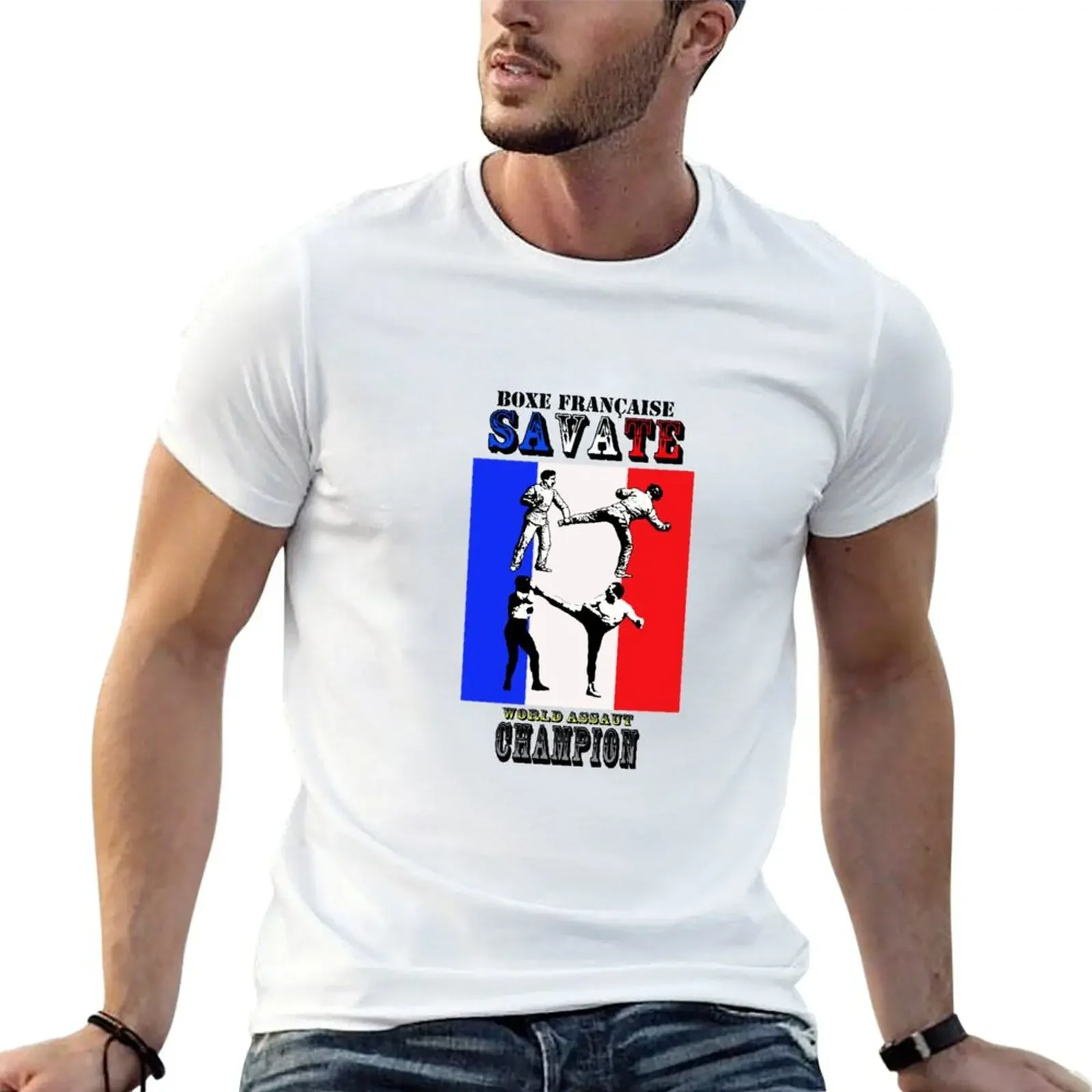 Футболка Savate-Boxe Francaise French Kickboxing Assaut World Champion, незаменимая футболка, новое издание, компрессионная рубашка для мужчин