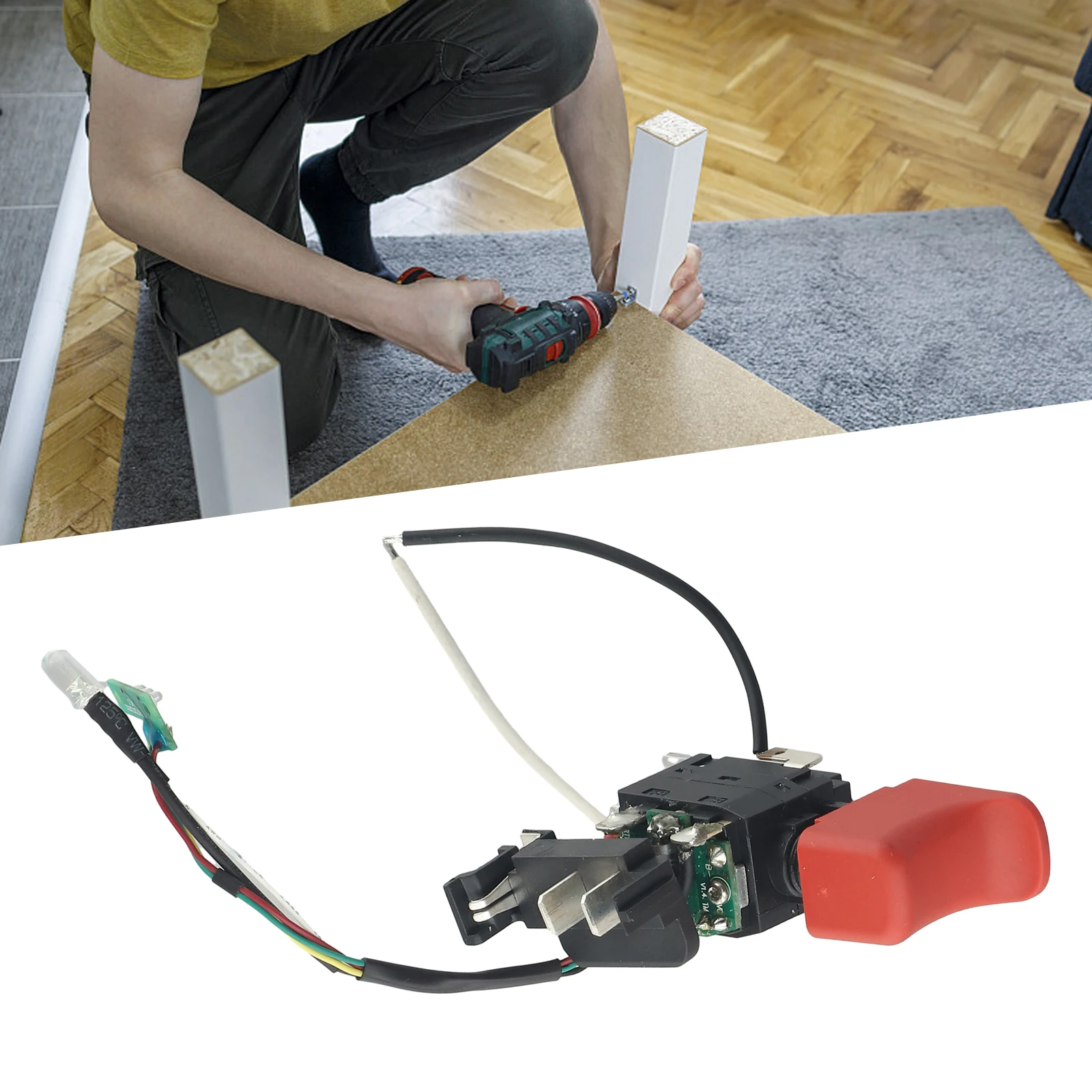 Фото 1 шт., переключатель триггера для дрели PowerMaxx BS 10,8 в 12 В 16 А №3