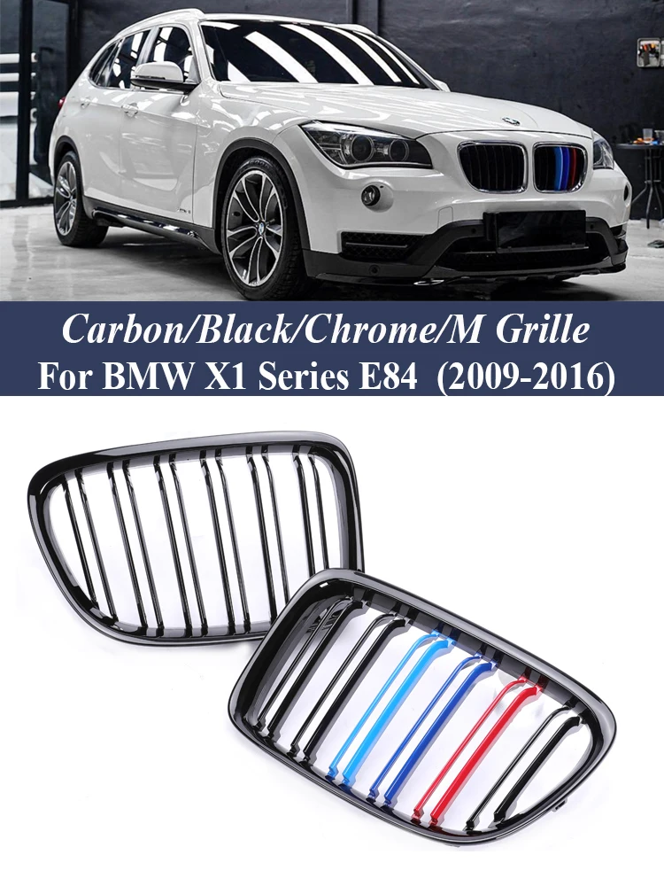 Для BMW X1 E84 2009-2016 передний бампер почки M цвет гоночная решетка крышка ремонтная решетка для подтяжки лица карбоновый вид запасные части