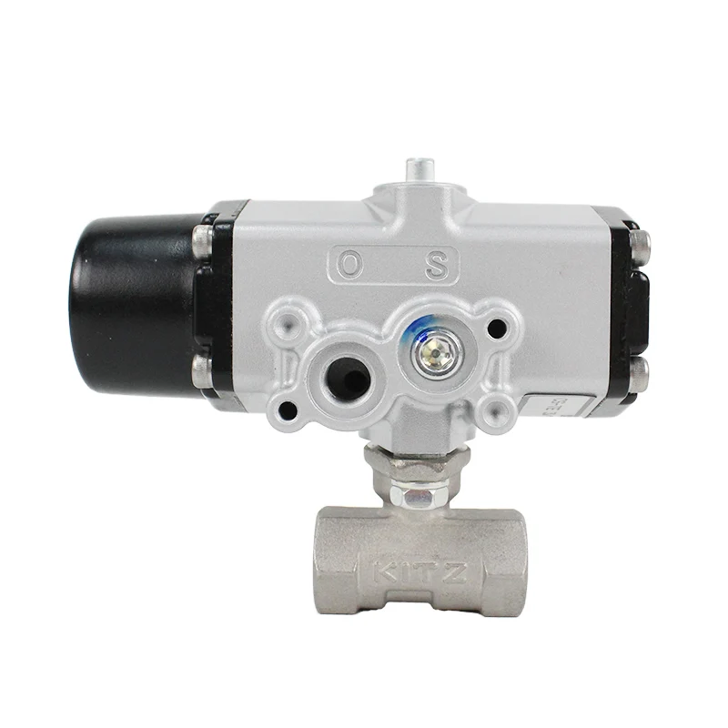 KITZ CS-UTE 2-дюймовые DN32 DN40 DN50 пневматические приводы двойного действия Pn10 шаровые клапаны из нержавеющей стали с резьбой для газа