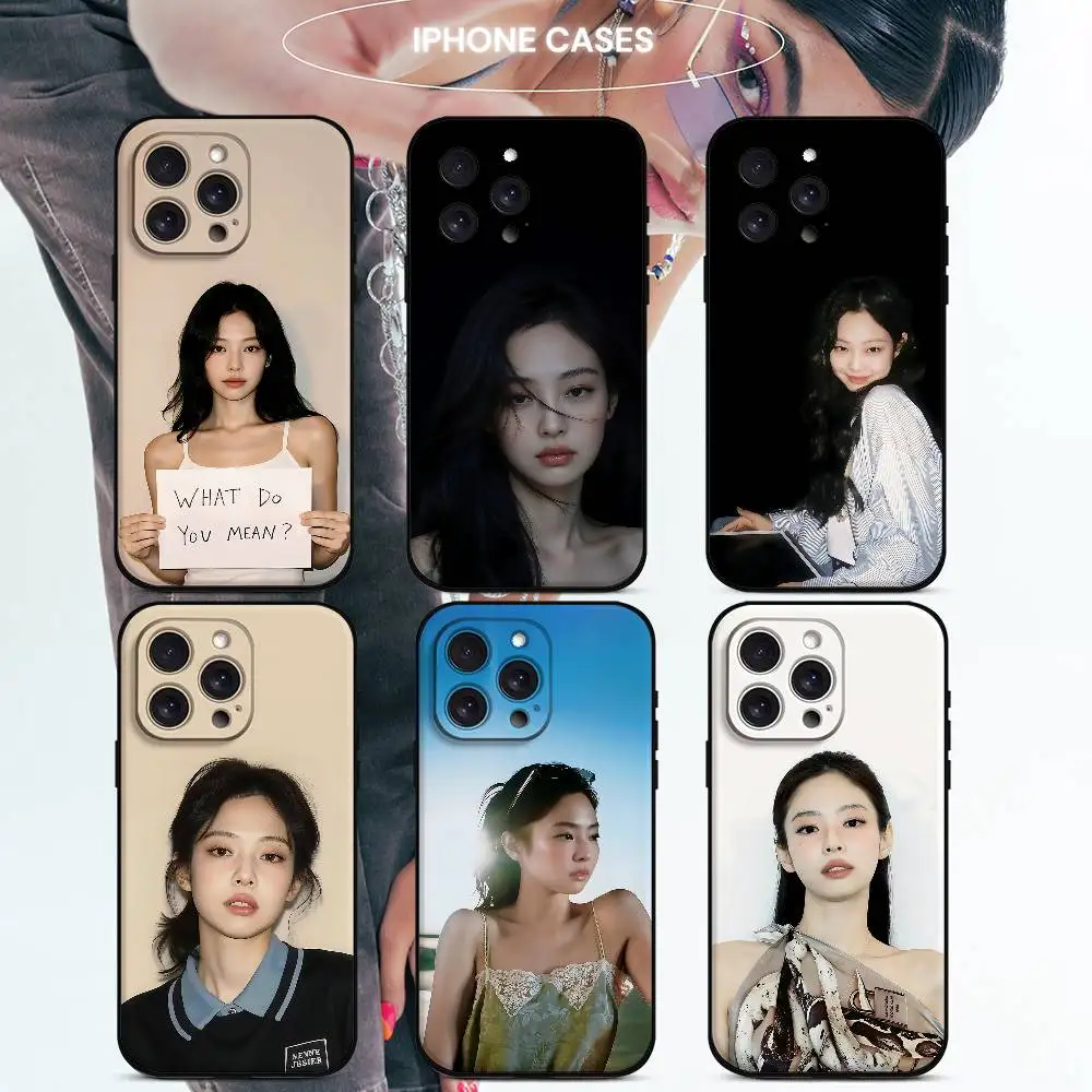 Чехол для телефона J-Jennie Singer для Iphone 16, 15, 11, 13, 14 Pro Max 7, 8 Plus X Xr Xs Max 12 mini, черный чехол-чехол