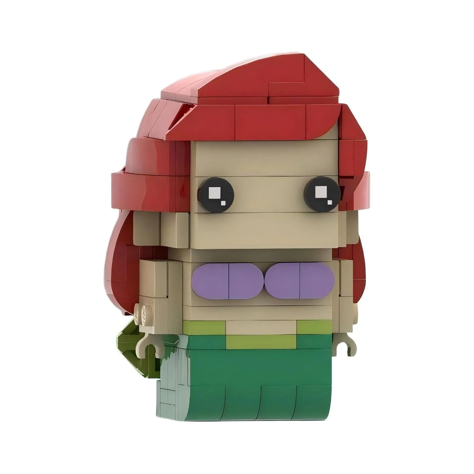 Фото MOC аниме подводный мир мультяшная фигурка Русалочка Brickheadz строительные блоки модель детские игрушки-головоломки подарок на день рождения для взрослых №2