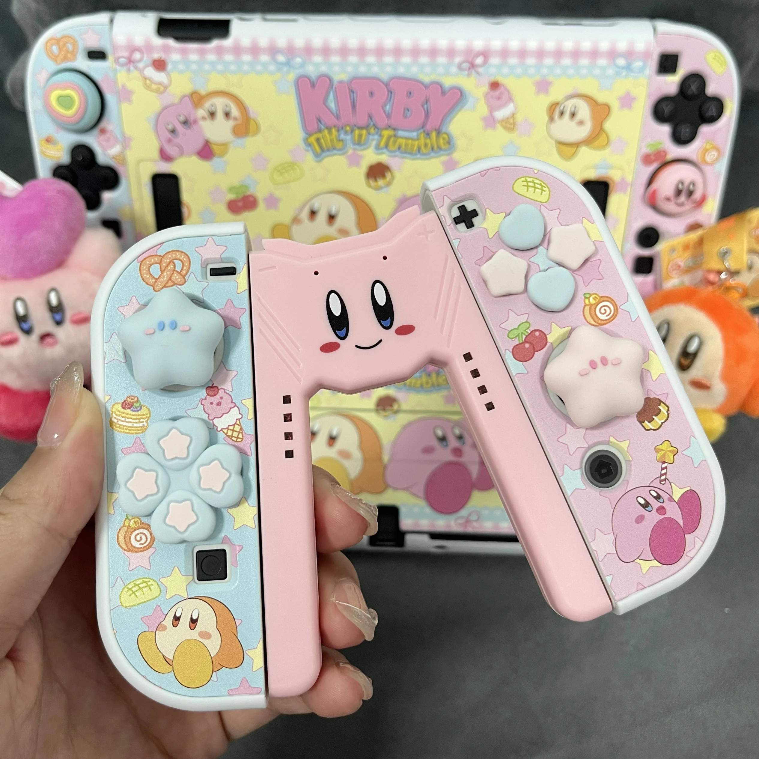 Фото Switch2 Защитный чехол Kirby Graffiti NS2 для периферийных устройств игр Oled в стиле аниме — оригинальный дизайн игрушек и хобби №3