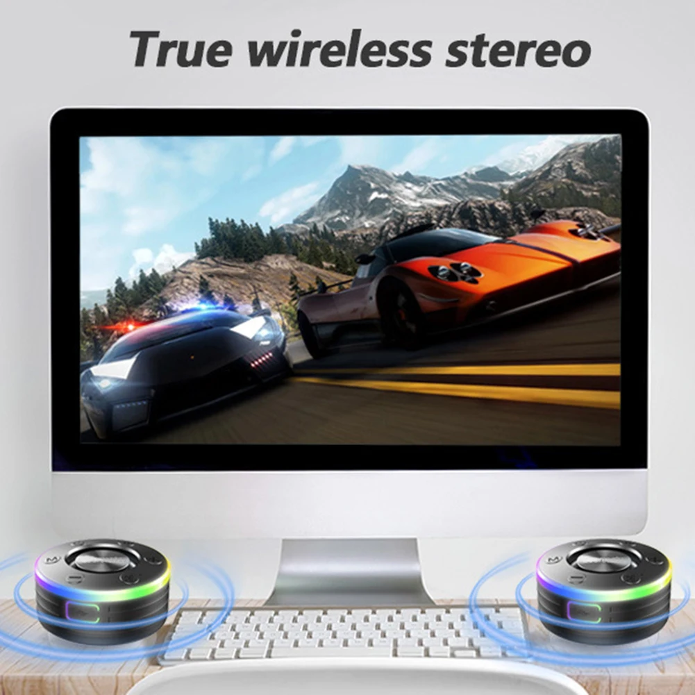 Фото Водонепроницаемы переносной динамик с присоской/RGB светильник Bluetooth-совместим с 5,2 громкой связью/FM-радио для ванной комнаты №3