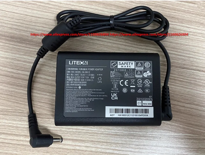 Фото Оригинальный адаптер переменного тока Liteon HA-1600-12 12 В 5 А, зарядное устройство для ноутбука, 60 Вт, блок питания для ноутбука 5,5*2,5 мм HA-1600-12 №2