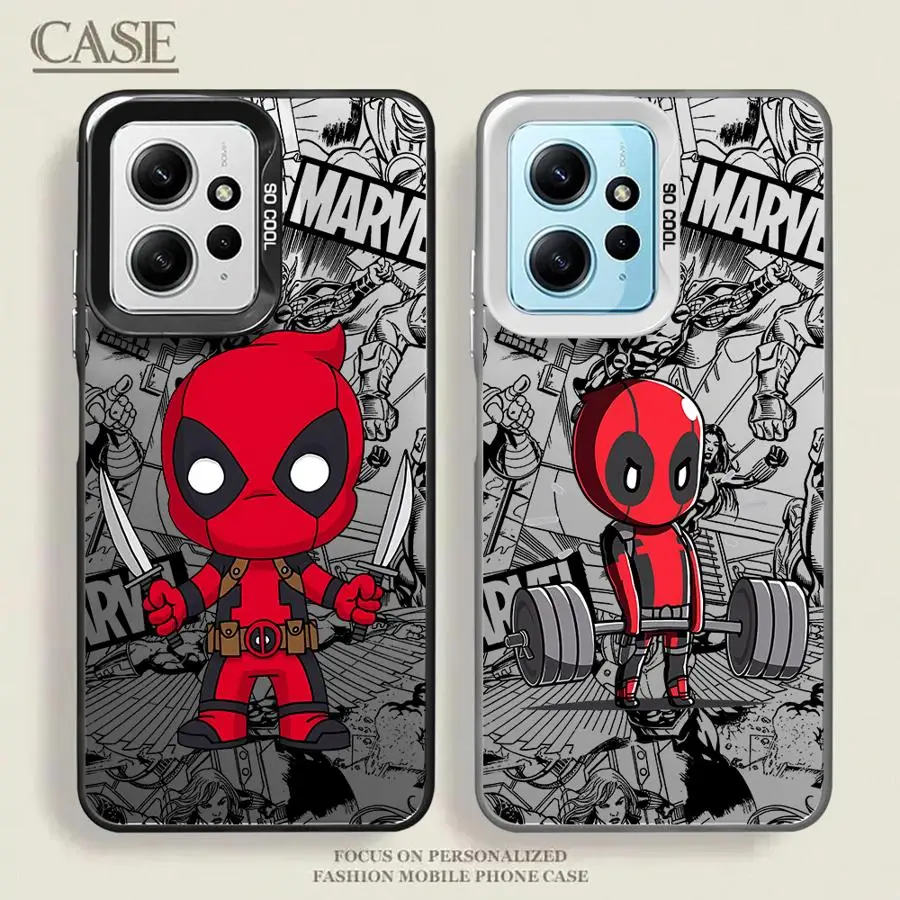 Чехол для телефона с героями мультфильмов Marvel Дэдпул для Xiaomi Redmi 12 4G 13C 5G 9C 9T 10 A1 A2 Plus, чехол-бампер