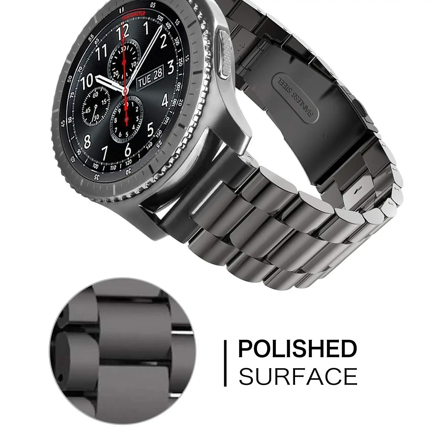Фото Металлический ремешок 20 мм 22 мм для Samsung Galaxy Watch 6/5/4 Classic 47 мм 42 мм Huawei Watch 4/GT3 Pro Браслет Amazfit GTR 4/GTS 4 №5