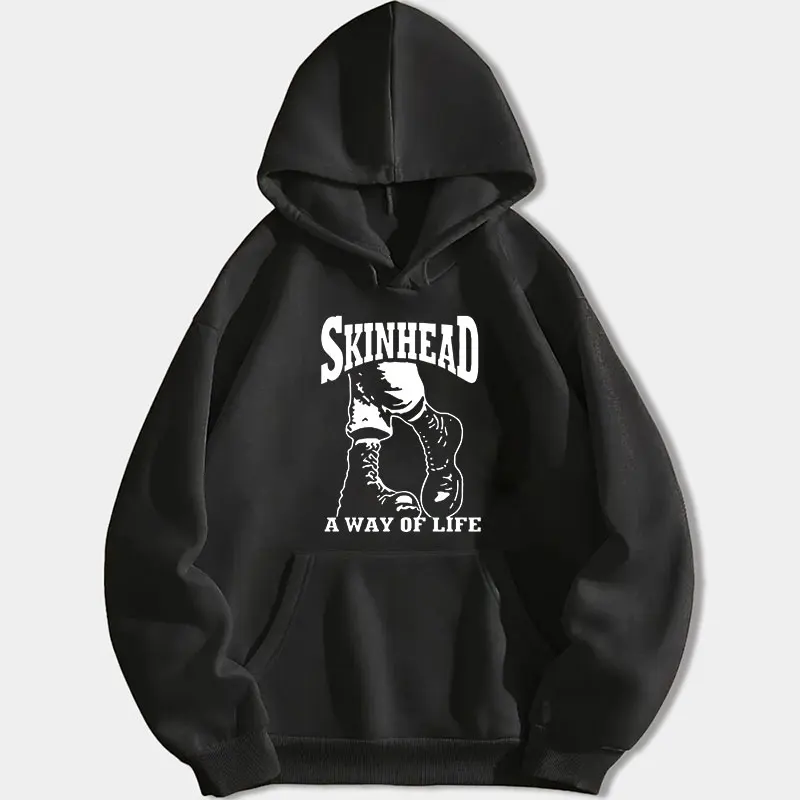 Пуловер с капюшоном Skinhead Oi, панк-скак, скутер, распятая 4 кожа, подарки, толстовка, классическая винтажная повседневная теплая уличная толстовка