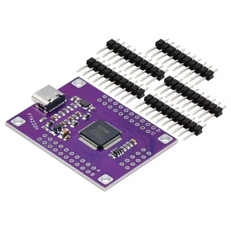 FT4232Четвероканальный модульUSBSerial PortUART/SPI/I2C/JTAG/RS232/RS485/RS422