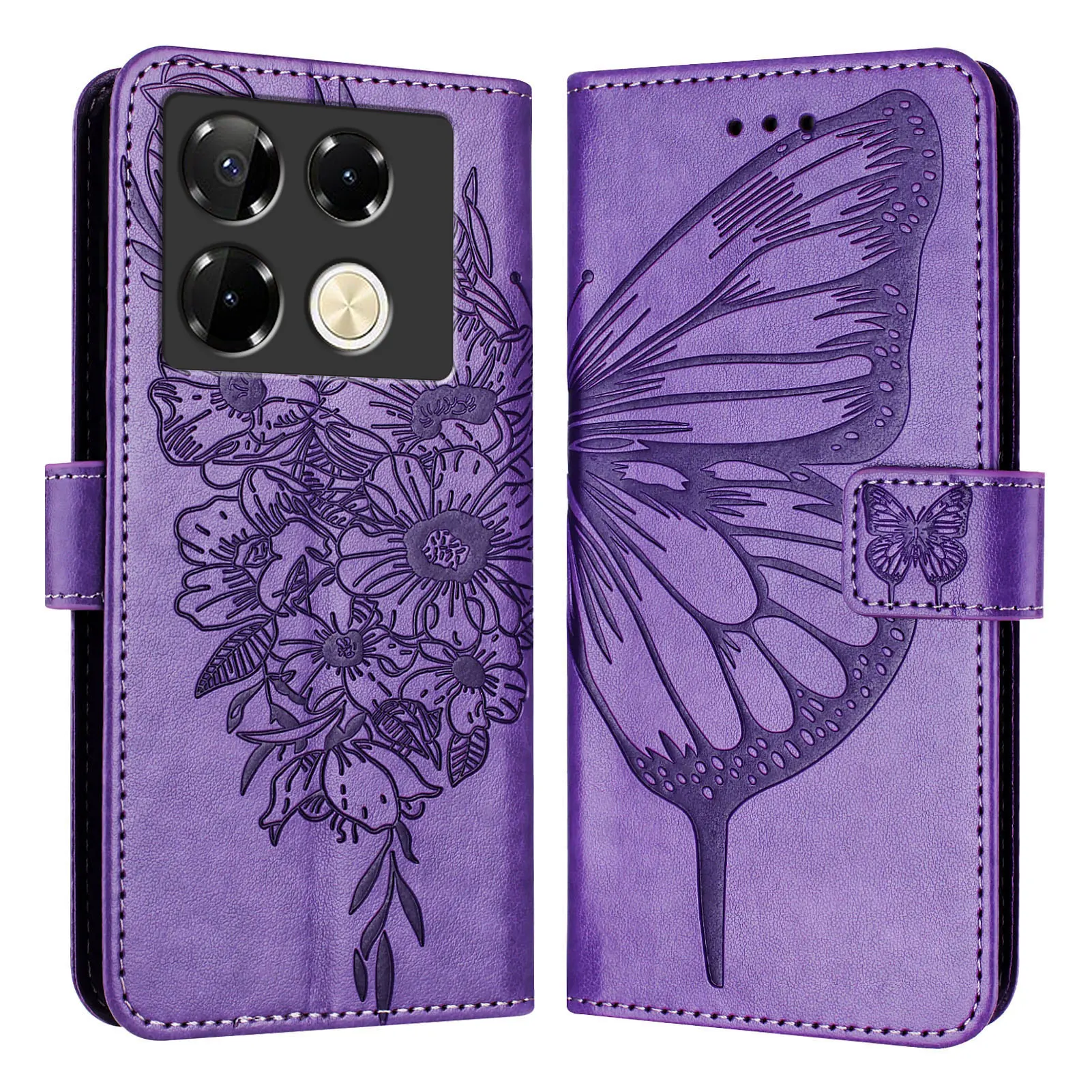 Флип-кошелек для Note 40 Pro, чехол-книжка с бабочкой для Coque Infinix Note 40 Pro, 4g, искусственная кожа, защитный чехол для карт, искусственная кожа