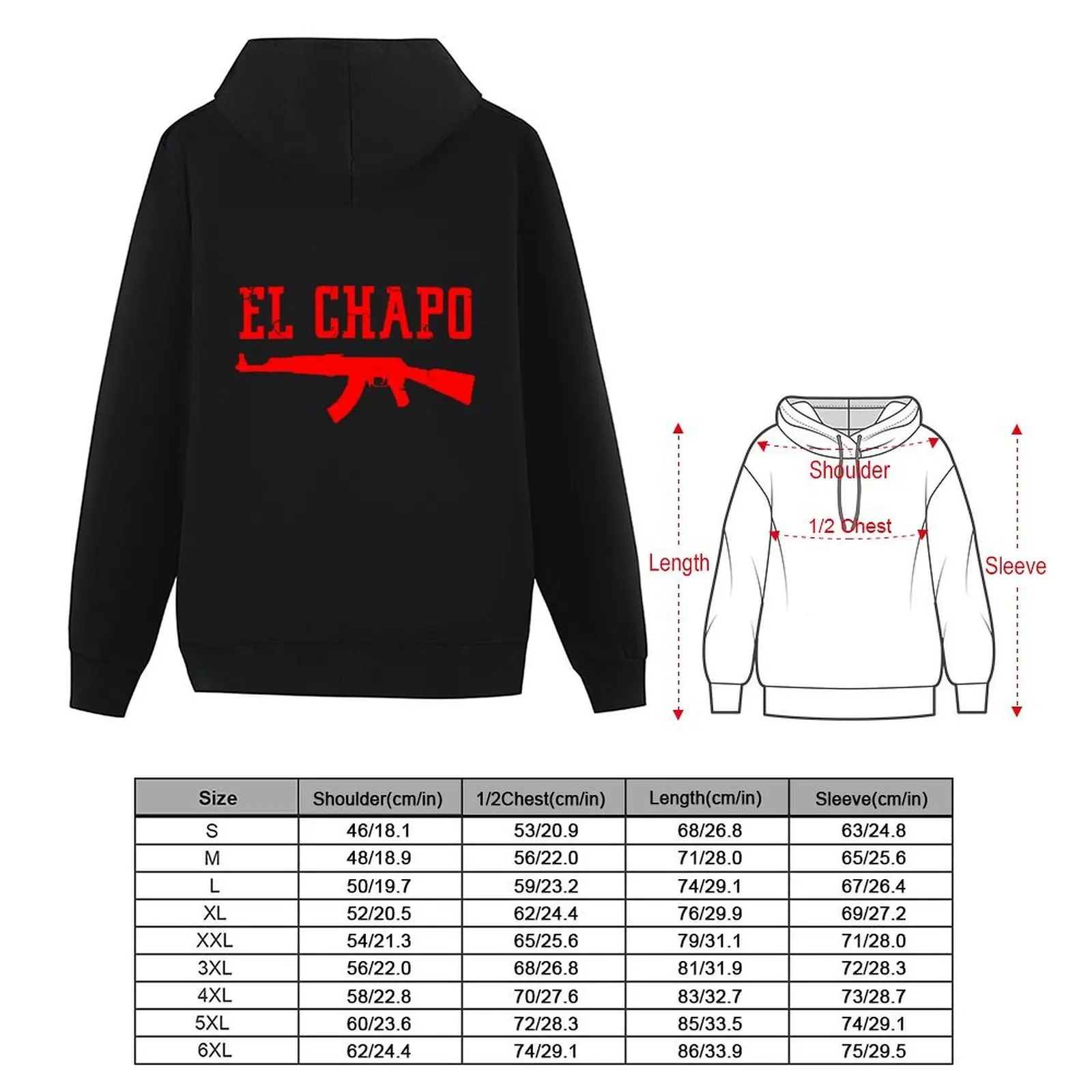 Фото EL CHAPO толстовка зимняя одежда мужская одежда мужская толстовка комплект осенняя толстовка с капюшоном в стиле аниме №4