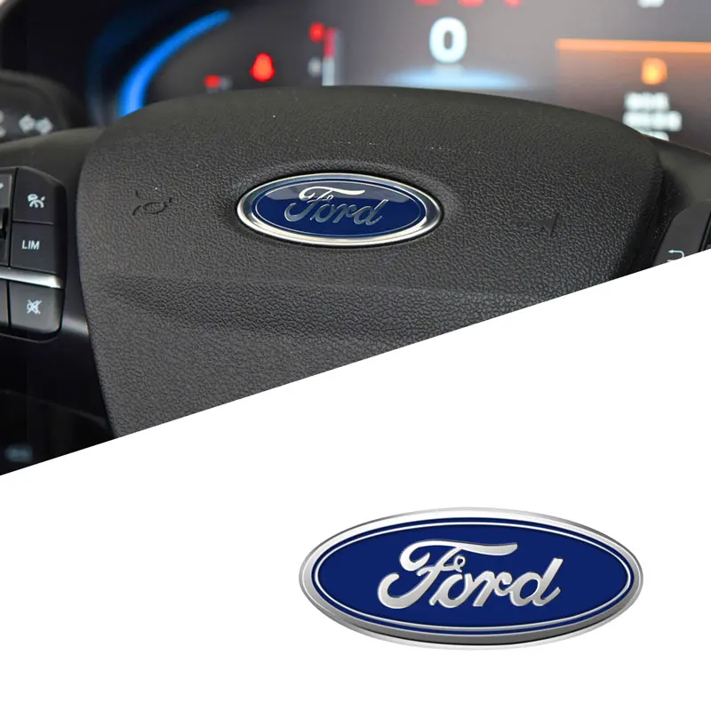 Фото Автомобильный Стайлинг, 1 шт., наклейка на руль для Ford Focus MK2, MK7, MK4, Fiesta, Mondeo, Fusion, Kuga, украшение интерьера №3