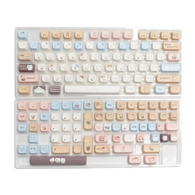 PBT Keycaps Cheet Sale Catten Pattern, 140pcs Клюки Установите тепло, подсознанный для механической настройки клавиш, только