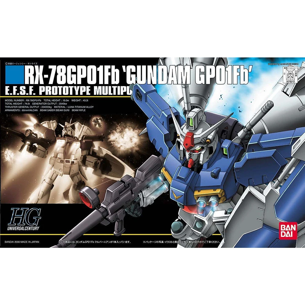 Женская оригинальная Bandai Gundam HGUC 1144 телефон GP01Fb полный Vernian Zephyranthes аниме экшн-модель игрушка Коллекционная фигурка подарок (art.: 3920c75e6aa04) - 3920c75e6aa04