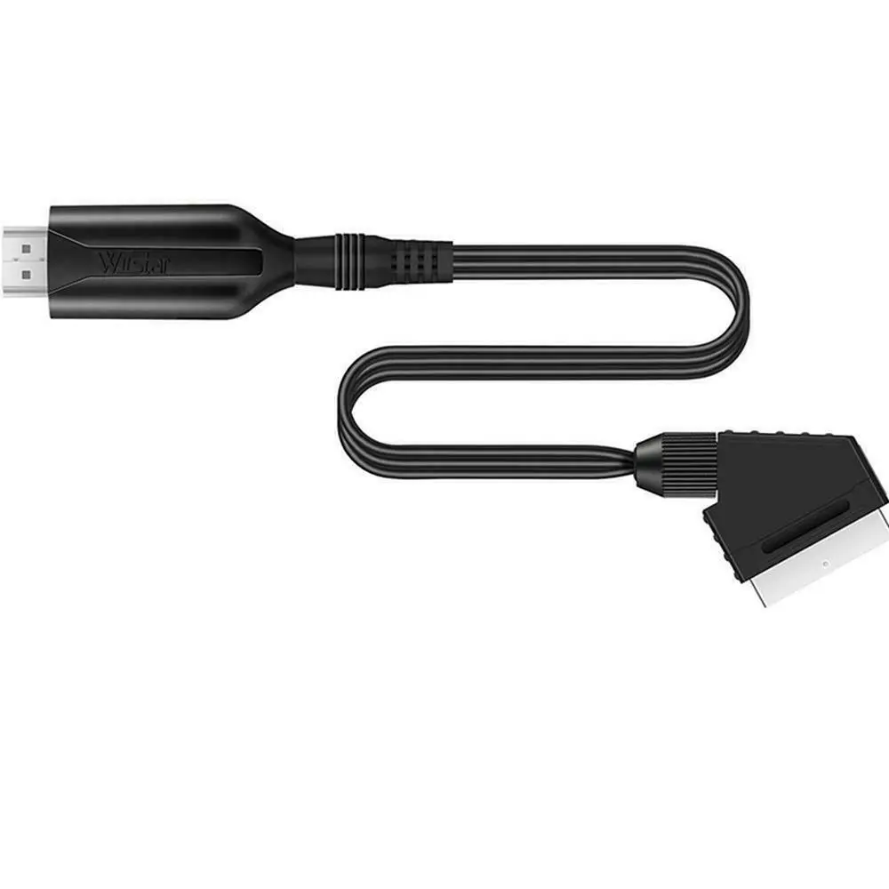 Фото Кабель 1 м, адаптер HDMI в SCART, профессиональный преобразователь HDMI в SCART 1080P, высококлассный конвертер, аксессуары, совместимый адаптер №5