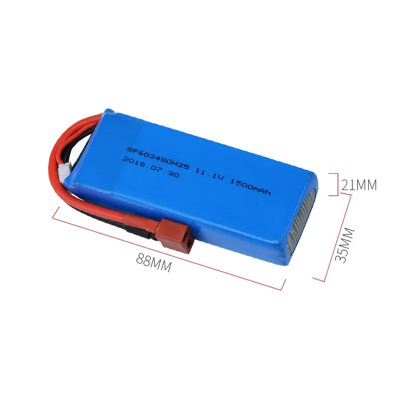 Фото 3S 11,1 В 1500 мАч 25C LiPo аккумулятор для WLtoys V950 пульт дистанционного управления вертолет самолет игрушки аксессуары 11,1 В аккумулятор T Plug №3
