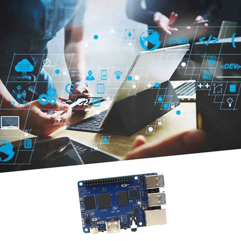 Для бананов Pi BPI M5 S905X3 4 Гб LPDDR4 + 16 Гб EMMC макетная плата + стандартная деталь + вентилятор + 4 радиатора + HD кабель + адаптер питания