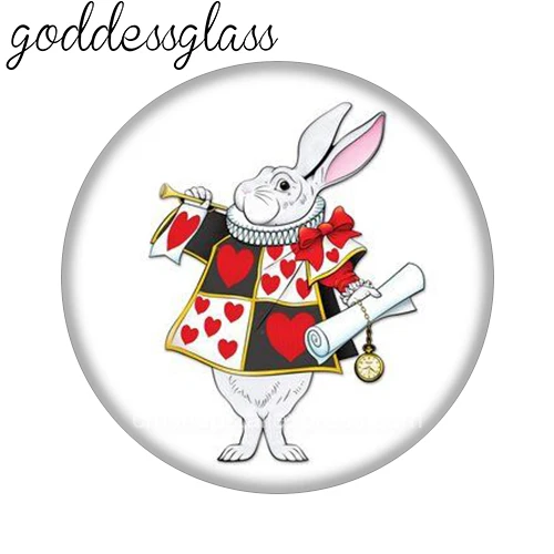 Disney Alice in Wonderland Cat Cup Mouse Rabbit12mm18mm20mm25mm Round photo glass cabochon flat back Making findings keychain (art.: 3920cc5a13ed9) - 3920cc5a13ed9