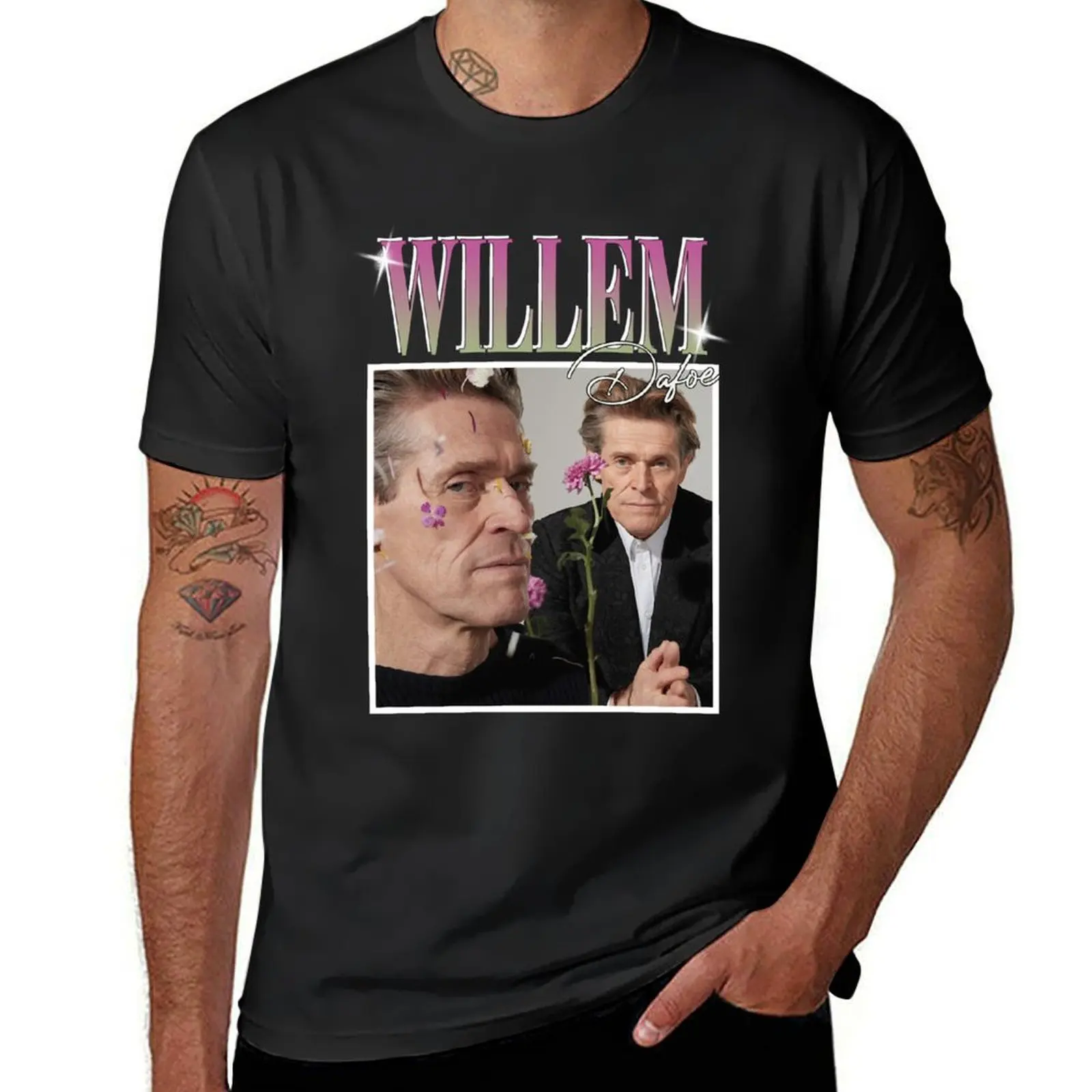 Willem dafoe футболка, милая одежда, новое издание для мальчика, мужские футболки большого и высокого размера