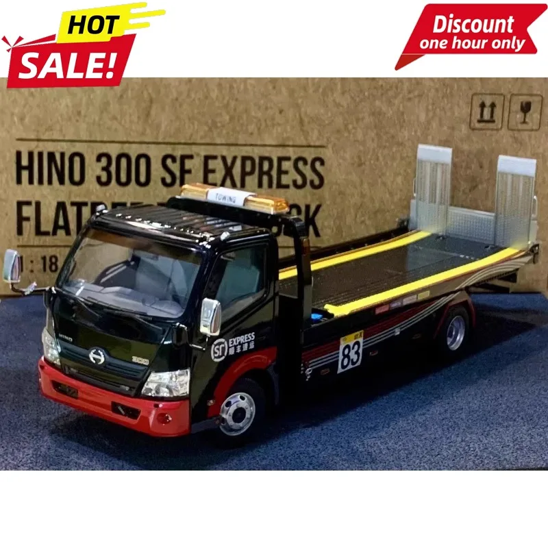 Для TINY Microshadow 1/18 Hino 300 SF прицеп планшетный прицеп модель автомобиля из сплава