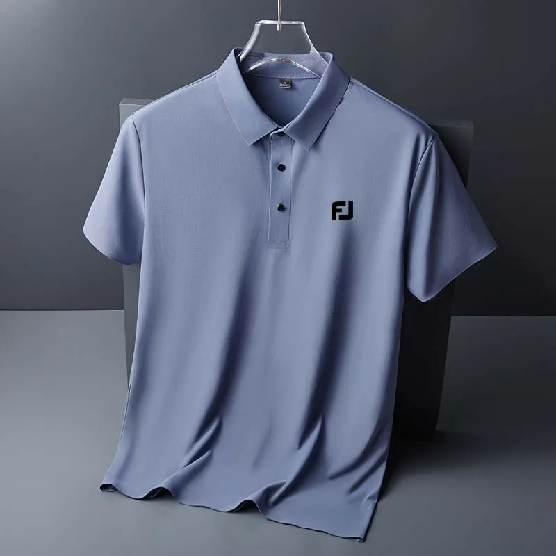 Фото Kemeja Golf Pria Musim Semi 2023 Kaos Golf Cepat kerbersirkulasi Pakaian Golf Nyaman Kemeja Polo Pria Atasan Lengan Pendek №3