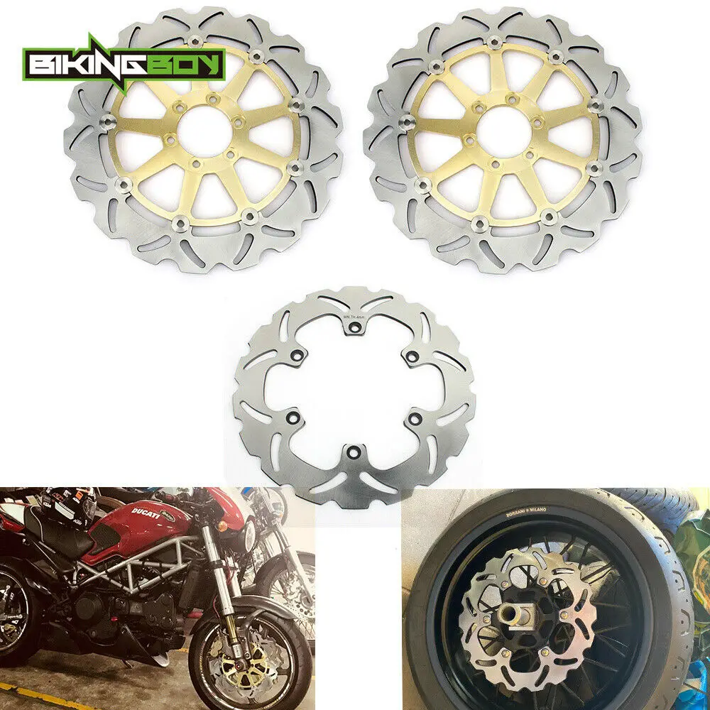 Тормозные диски BIKINGBOY для Yamaha XJR 1200 95 96 97 FZR 1000 Genesis 87-89 FZR 1000 EXUP 90-95 91 92 93, передние и задние тормозные диски, роторы