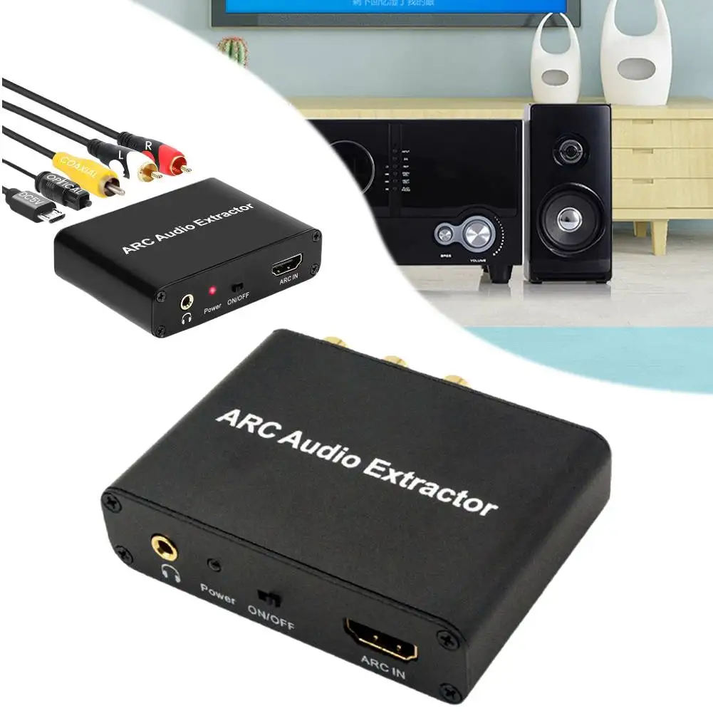 Преобразователь возвратного каналов ARC в SPDIF, коаксиальный L/R, стерео, аудиоконвертер с разъемом 3,5 мм для усилителя динамика HDTV