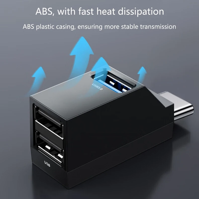 L4MD 3 Port USB C -Hub Expander USB3 USB2 порт для защиты рабочего стола для ноутбука