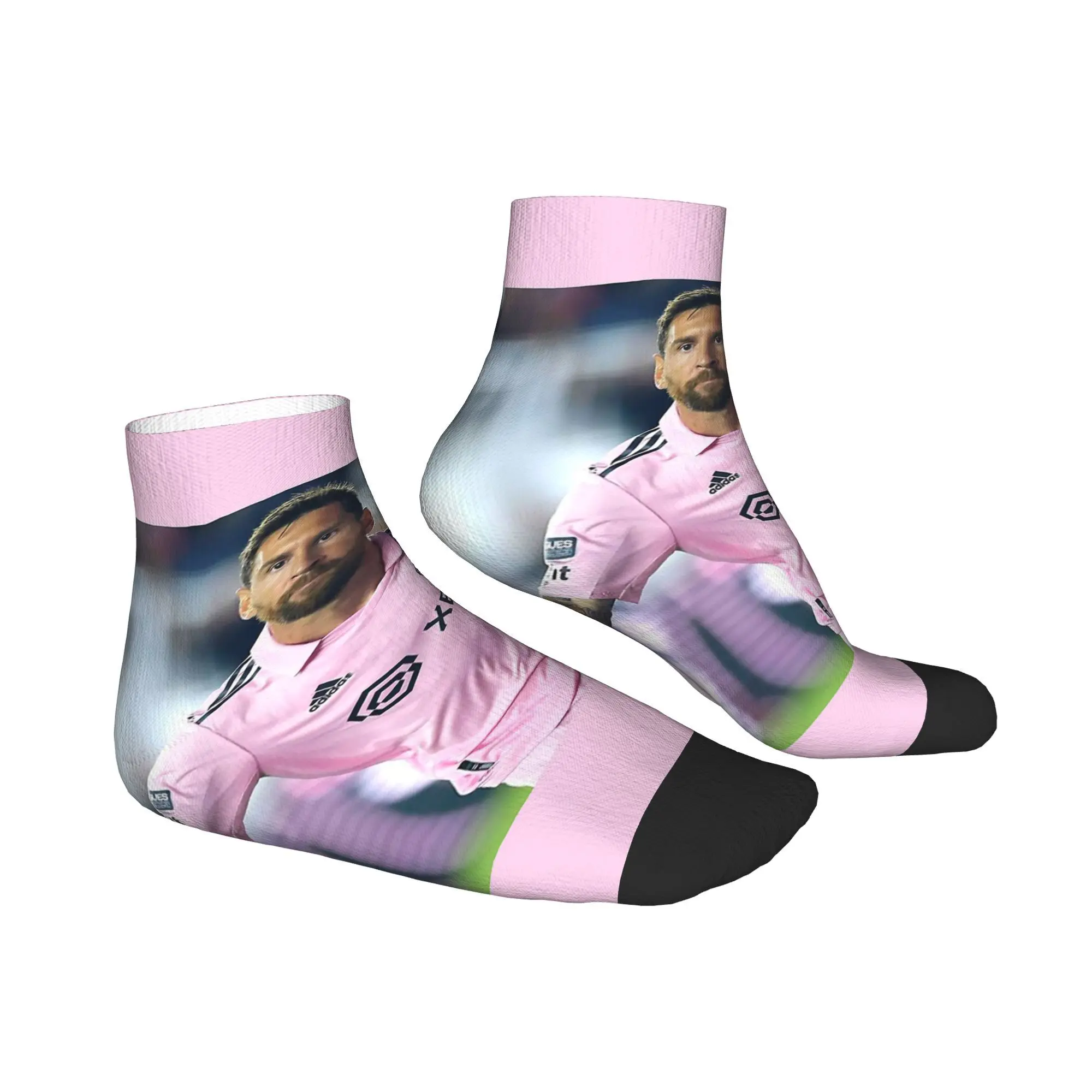 Фото Всесезонные носки Lionel Messi, Inter Miami, супер мягкие спортивные носки в стиле Харадзюку, мягкие забавные чулки для мужчин и женщин №3