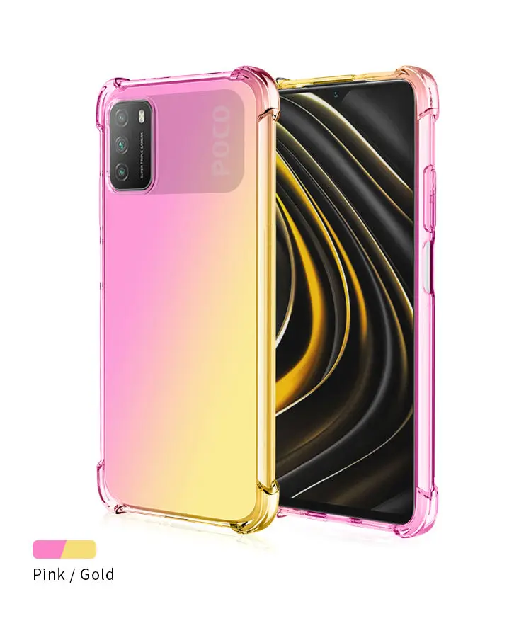 Фото Подходит для Xiaomi Poco M3 Fusion, градиентный цветной противоударный Модный чехол для телефона №5
