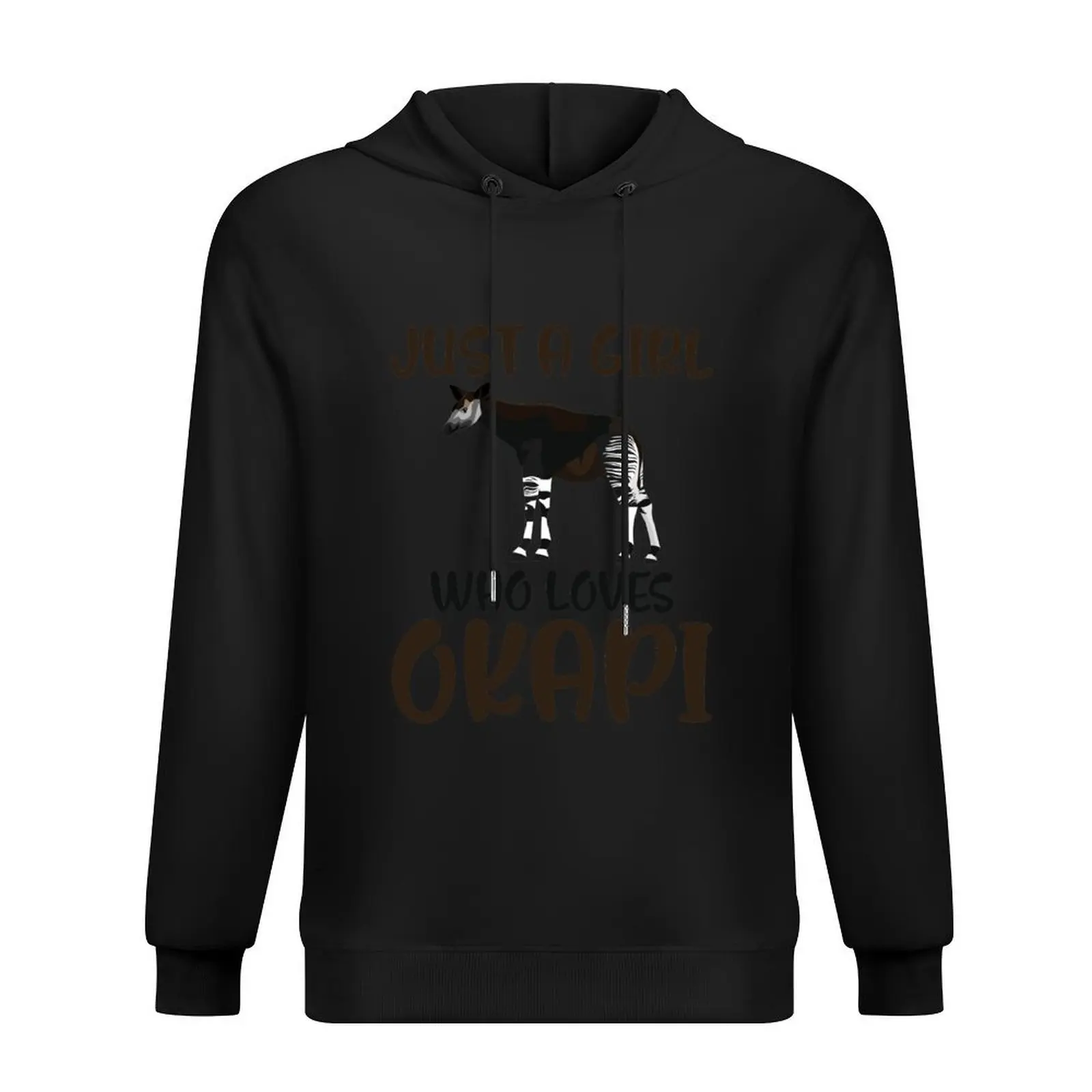 Толстовка с капюшоном Just a Girl Who Loves Okapi, эстетичная одежда, футболки с рисунком, мужская модная мужская осенняя одежда, толстовка