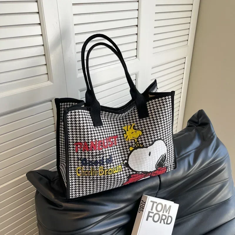 Фото Snoopy Fashion Tote сумка для покупок 30x39x18 см новая большая вместительная сумка через плечо исходящая сумка для мамы №5