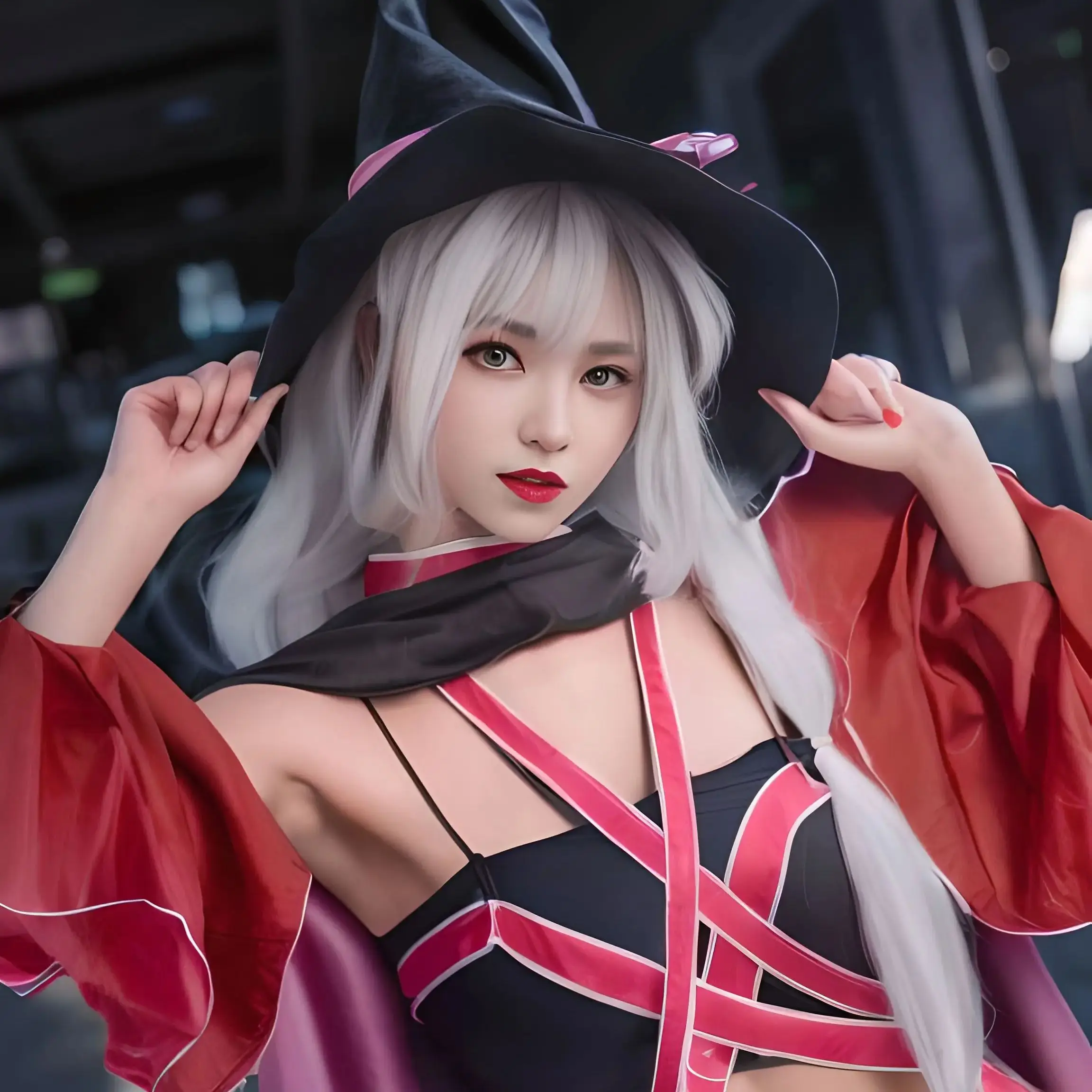 Парик для косплея Sabbat of the Witch Ayachi Nene, белые длинные волосы 90 см, игровой парик для косплея, аниме, парик для косплея Аксессуары для косплея