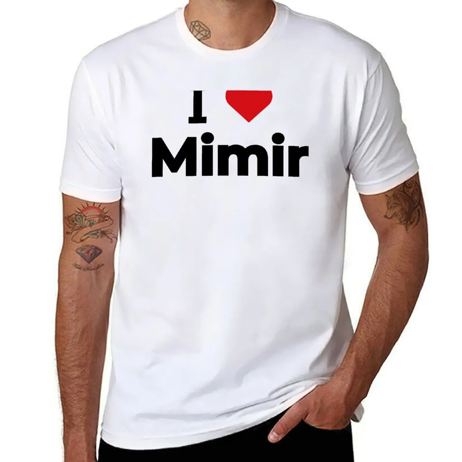 Футболка I love Mimir, мужская футболка из 100% хлопка, роскошный бренд, мужские футболки для мужчин, футболка