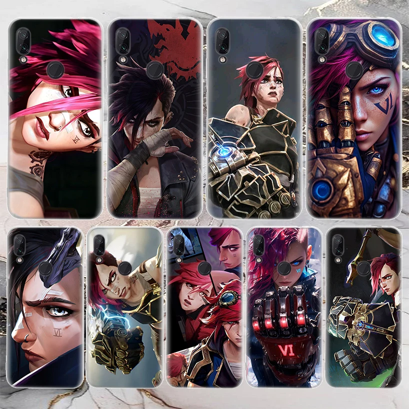 Мягкий чехол для телефона Arcane Vi Anime для Xiaomi Redmi 14C 13C 12C 13 12 10C 10A 10 9 9A 9C 9T 8 8A 7 7A 6A 6 Pro K70 K60 K40 K20 10 1
