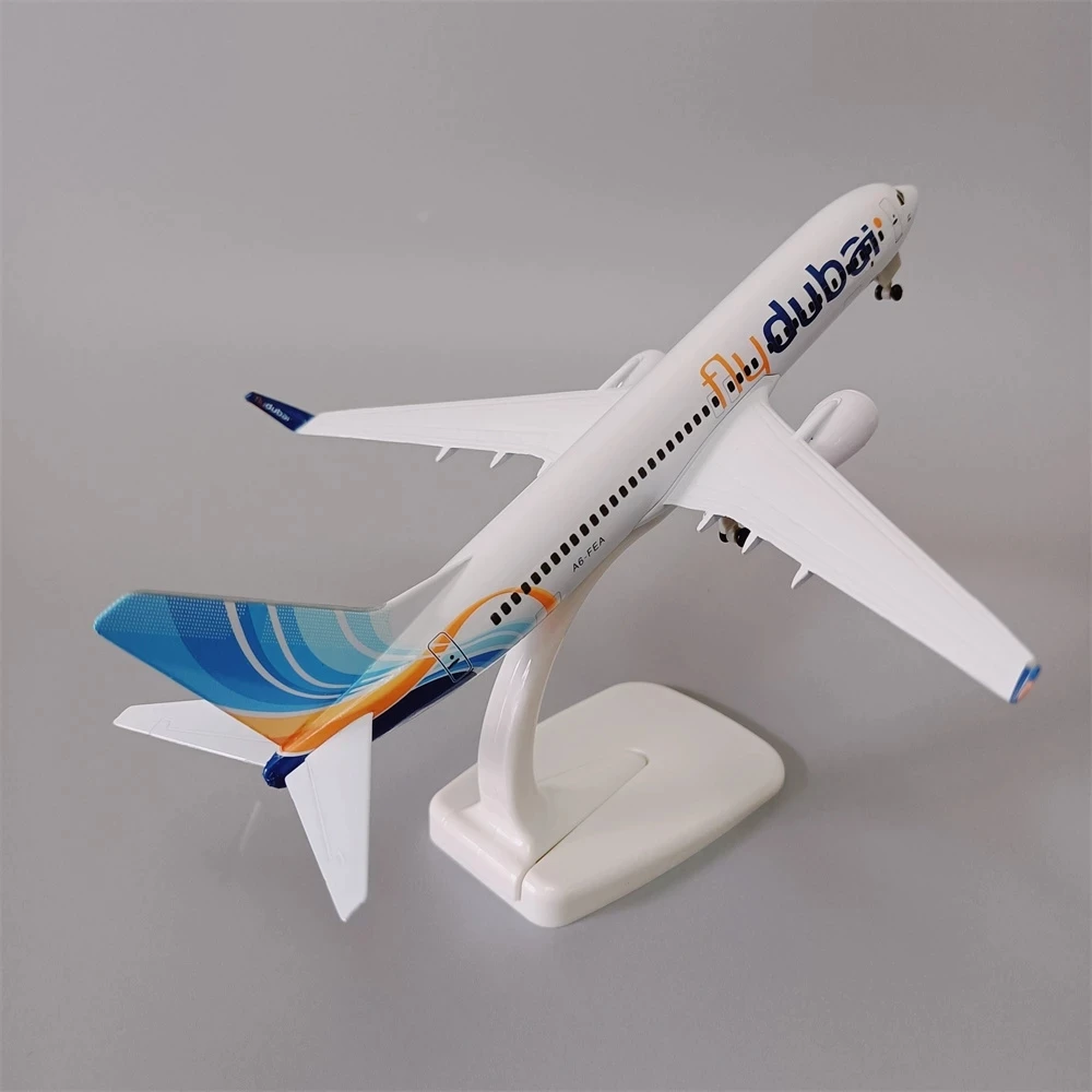 Масштаб самолета 1/400 20 см B737 Series Модель самолета Реплика литья под давлением Самолет Дубай Airlines B737-800 Игрушечные самолеты