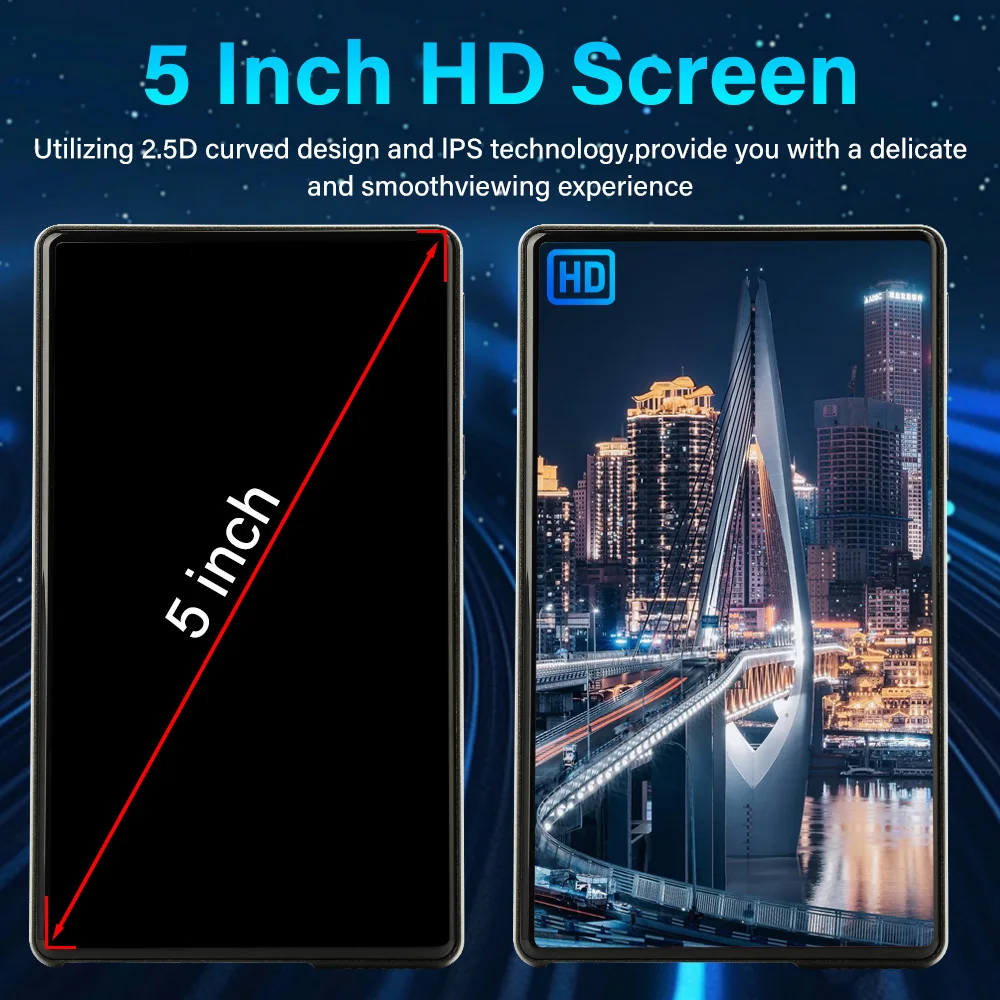 64 ГБ32 ГБ Новый 5,0-дюймовый Android 11,0 Wi-Fi MP4-плеер Магазин приложений Bluetooth 5,0 MP3-плеер SpotifyPandoraTidalDeezer Встроенный динамик (art.: 3920d08973e2a) - 3920d08973e2a