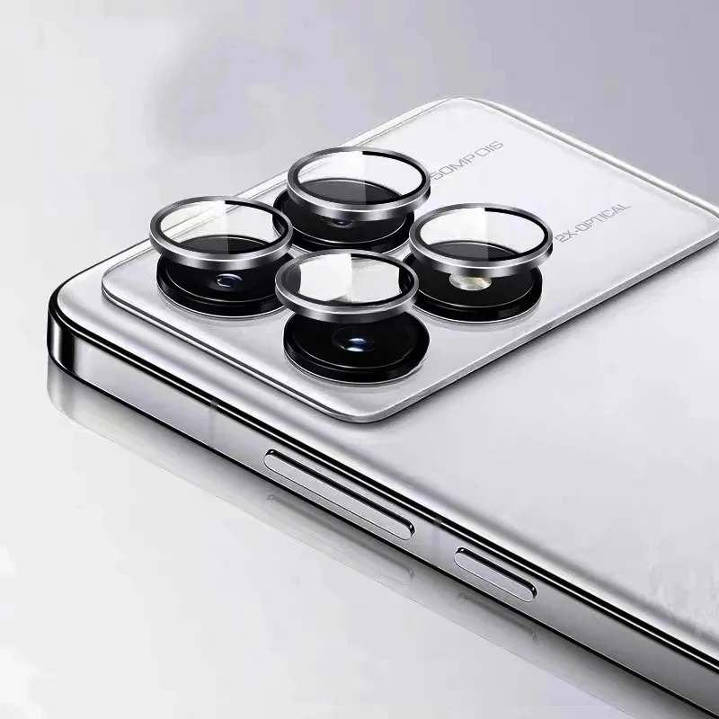 Металлическая защитная пленка для объектива камеры Xiaomi POCO X6 Pro, защитные металлические кольца для камеры POCO X6 X6Pro, стекло для объектива
