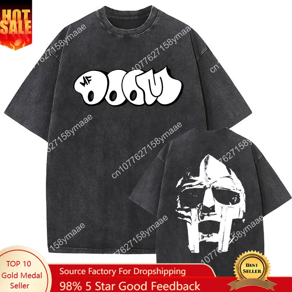 Винтажная футболка Mf Doom Madvillain Doomsday с металлической маской и графическим рисунком, мужская и женская модная футболка, мужская футболка в стиле хип-хоп большого размера S