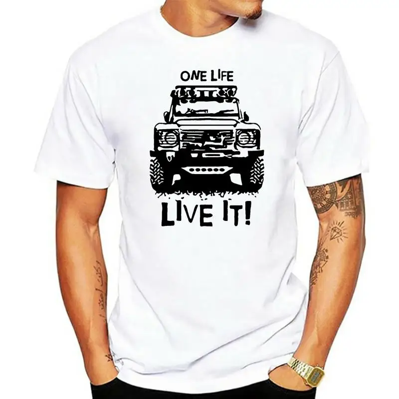 Мужская футболка с коротким рукавом и принтом, 90 110, One Life Live it Off Road