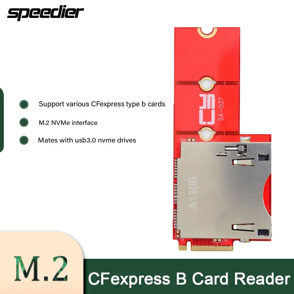 Карта адаптера PCIe камеры M.2 NVMe к CFexpress Порт NGFF Type B Устройство чтения карт CF-E для цифровой визуализации и хранения данных