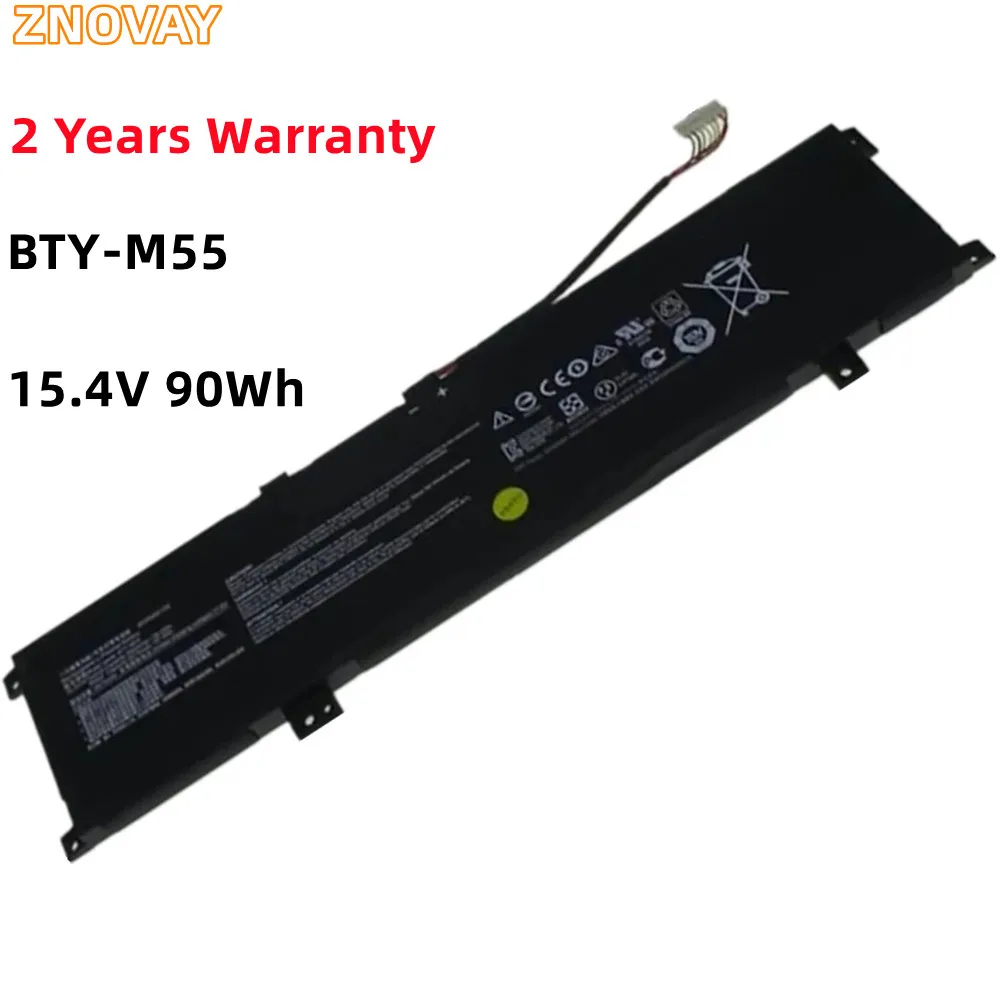ZNOVAY 15,4 В 90 Вт BTY-M55 Аккумулятор для ноутбука MSI Alpha 15 A3DDK A4DEK B5EEK B5EX 925QA055H 4ICP5/63/133