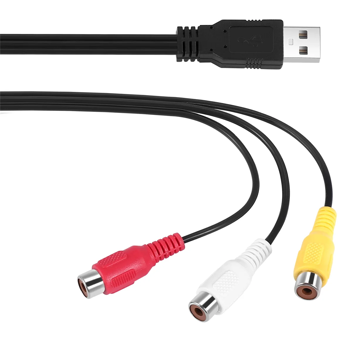 Фото Кабель USB-3RCA USB-мама на 3 RCA Rgb Видео AV Композитный адаптер Конвертер Кабель Разъем Провод для ТВ ПК DVR №2