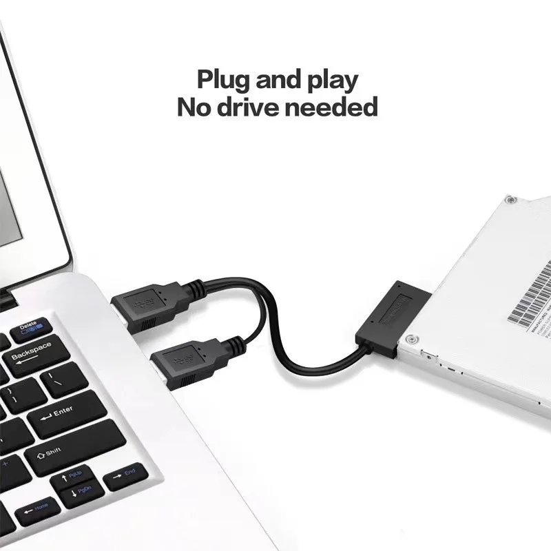 Фото USB 2,0 к 6 + 7 13 Pin 6P 7P 13 P тонкий кабель SATA шнур внешний источник питания для ноутбука №5
