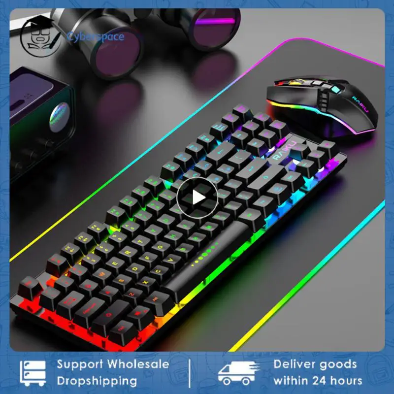 Z686 RGB USB 60% Мини тонкая Механическая Проводная игровая клавиатура с красным переключателем 68 клавиш русская бразильская португальская для компьютеров