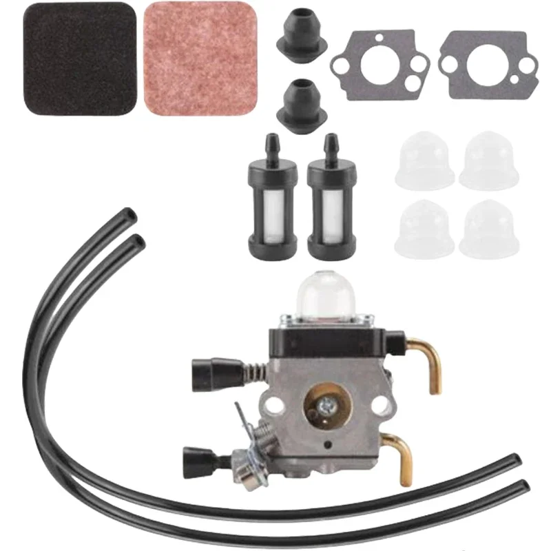 Комплект металлического карбюратора для FS45 FS46 FS55 FS45L FS55T FS55R FC55 FS38 FS55RC C1Q-S66 C1Q-S71 C1Q-S97A C1Q-S143 C1Q-S153 C1Q-S186