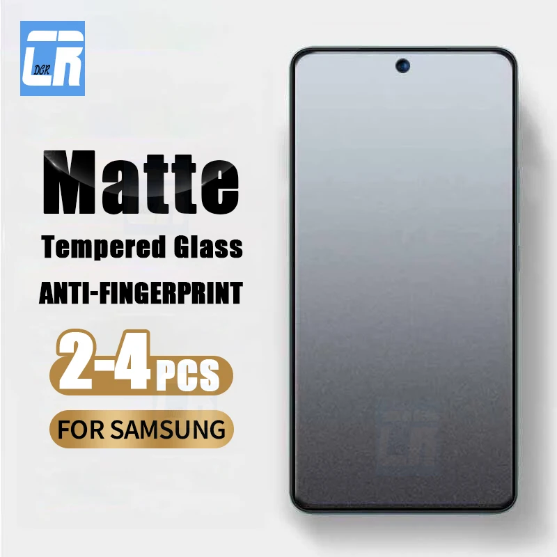 2/3/4 шт. матовое закаленное стекло для Samsung Galaxy S24 S23 S20 FE A16 A06 A55 A35 A25 A15 A05 A05S A54 A53 A52 Защитные пленки для экрана