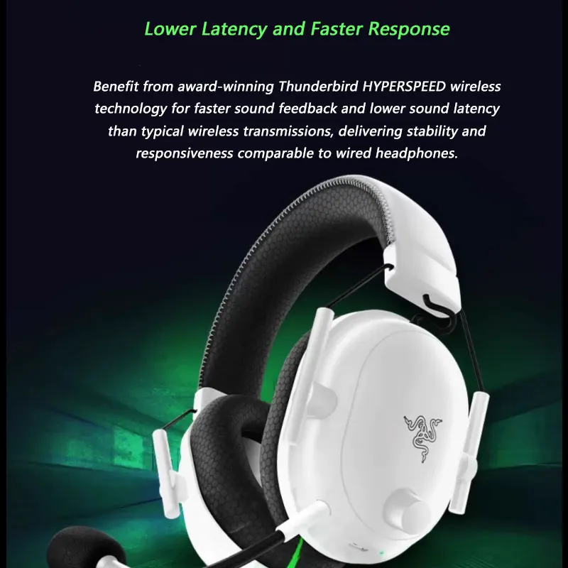 Фото Razer BlackShark V2 Pro 2.4G+ Bluetooth-беспроводная игровая гарнитура премиум-класса для киберспорта с беспроводной технологией HyperSpeed №5