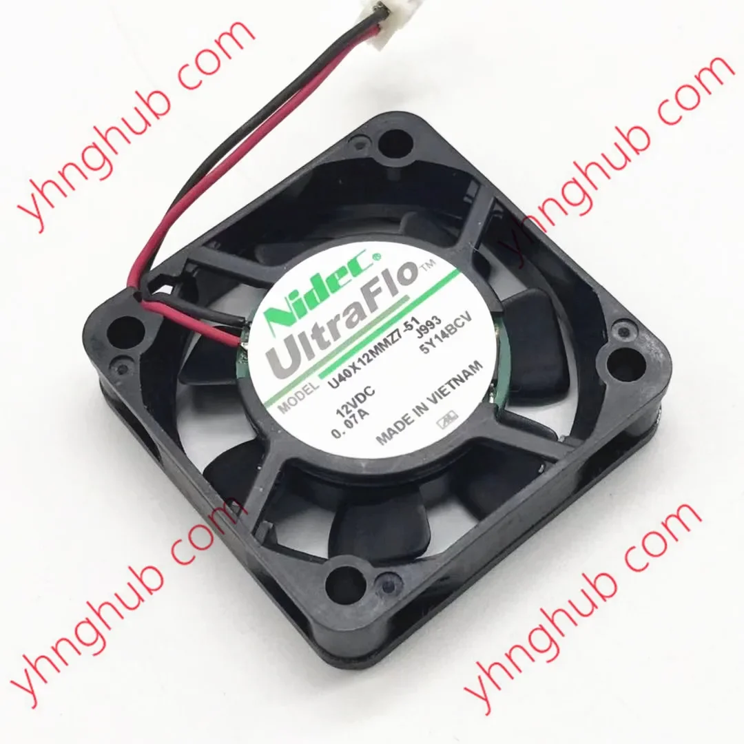 Nidec U40X12MMZ7-51 DC 12 В 0,07 А 40x40x10 мм 2-проводной охлаждающий вентилятор для сервера